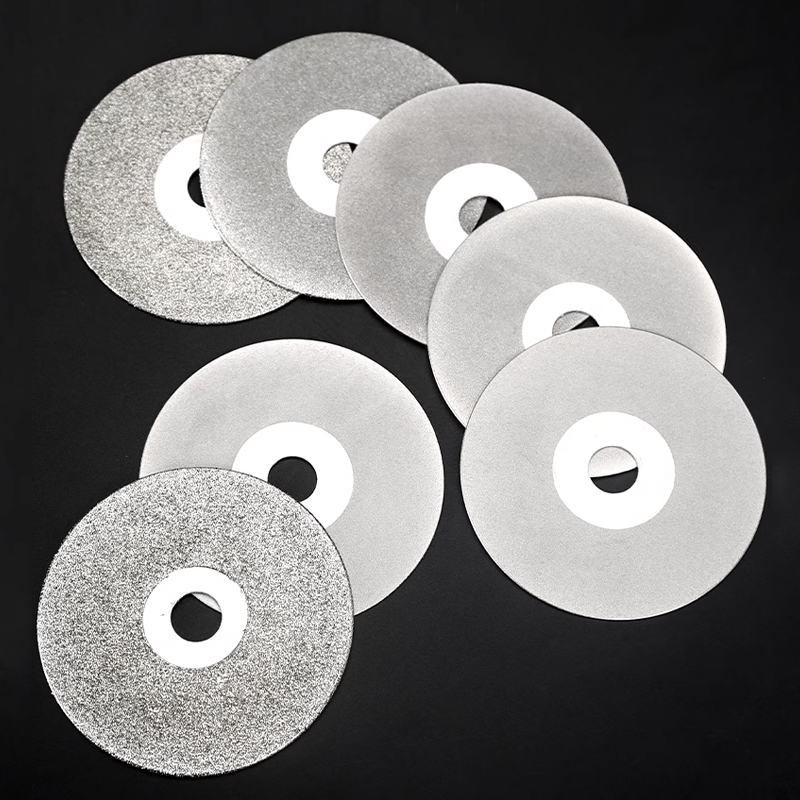 4" 100mm 80-2000 Girt Diamond Coated Flat Lap Wheel Lapidary Polishing Grinding Disc Gemstone Glass Rock Ceramics Grinding Wheel
