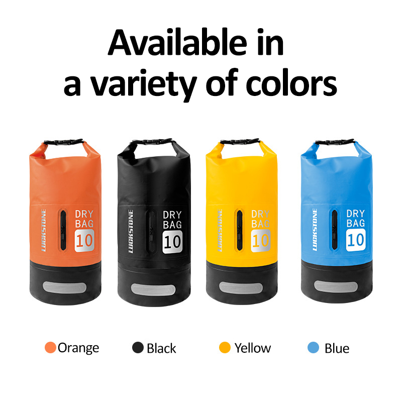 10l/20l pvc saco impermeável ao ar livre praia rafting barco natação à prova dwaterproof água saco de ombro duplo resistente a riscos balde saco