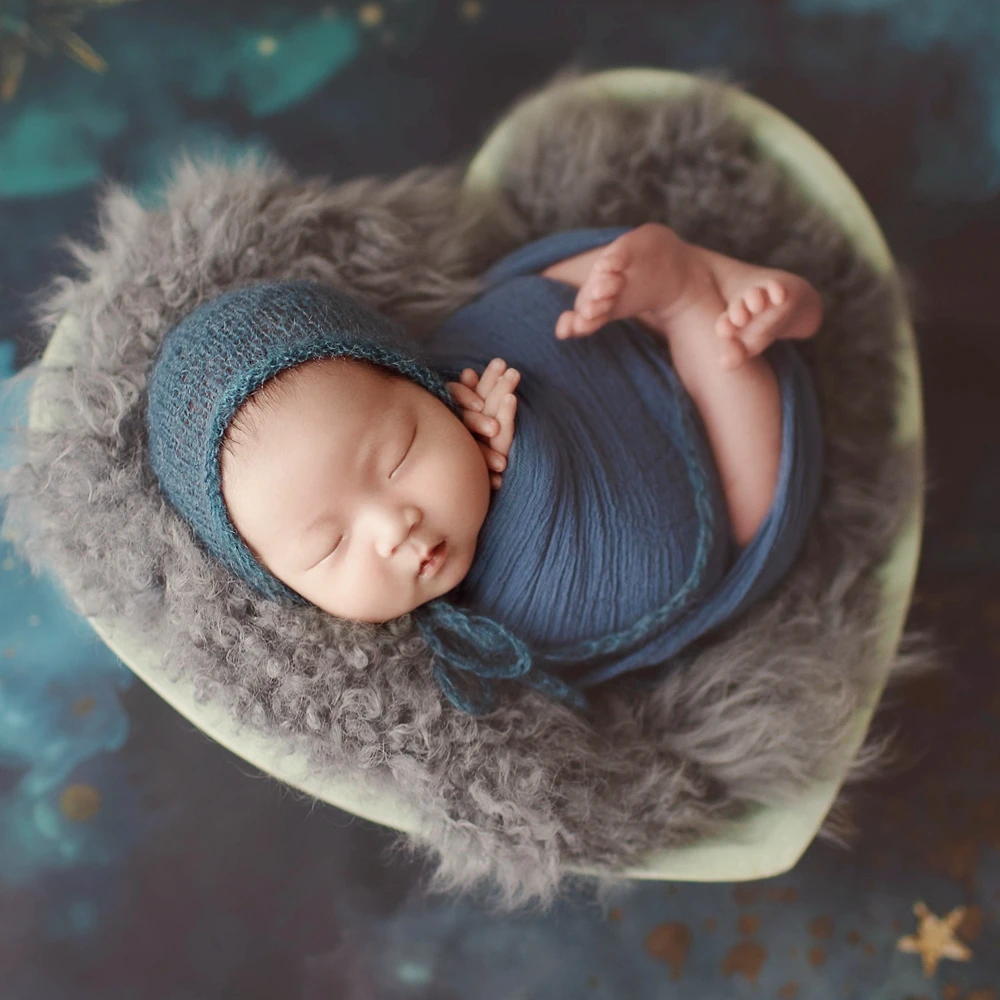 Algodon manta bebe recien nacido fotografía de recién nacido elasticidad manta para bebé Cheeseloth gasas bebe algodon newborn photograpghy props envolvente para bebé atrezzo fotografia bebe Envoltura de pañuelos para