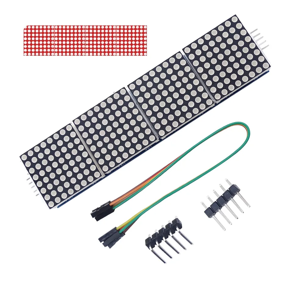 HZWDONE MAX7219 Dot Matrix Module Controle Enkele Chip Microcomputer Module 4-in-1 Display 5P Lijn