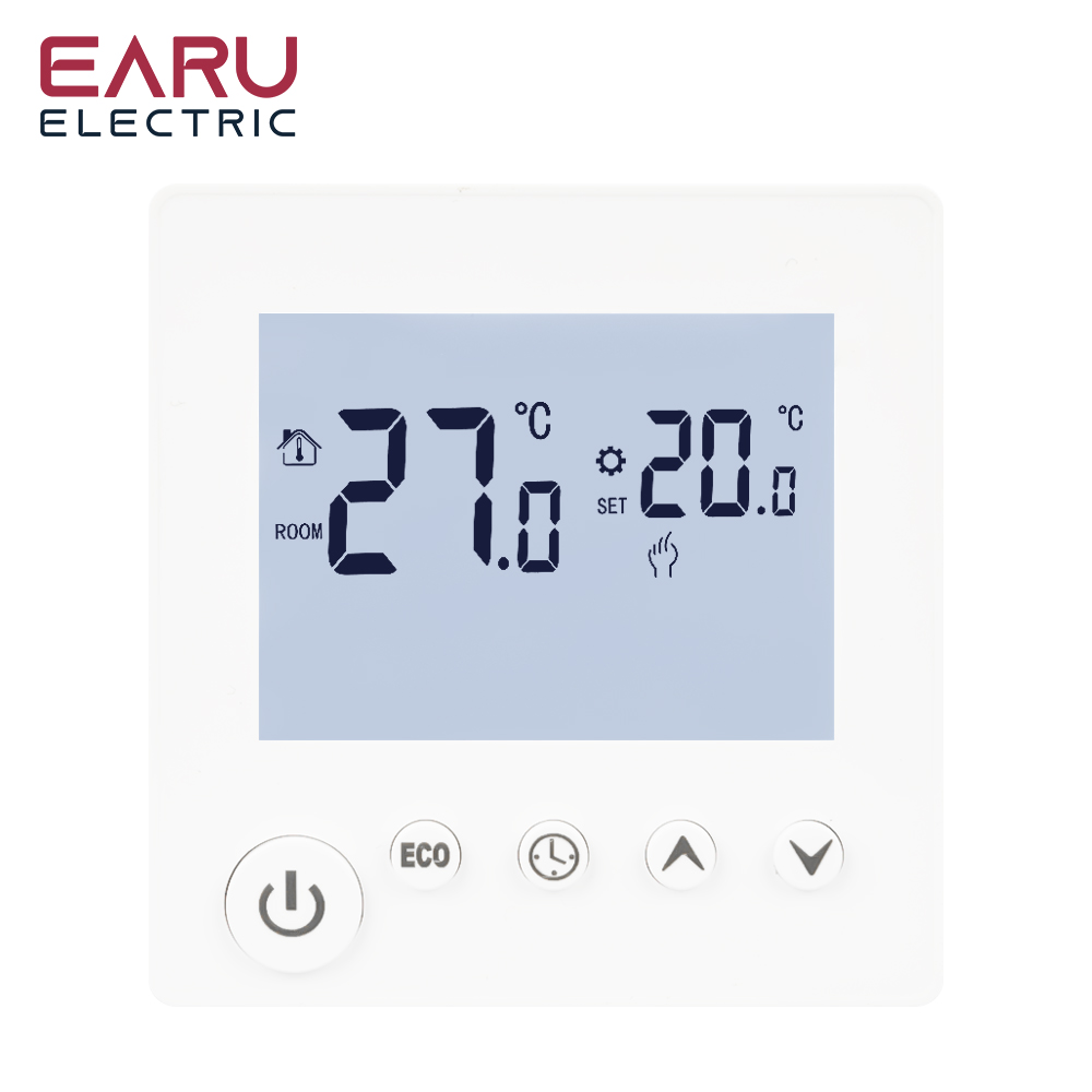 AC90V-240V 3A 16A Wasser Elektrische Boden Heizung TRV Haus Zimmer Thermostat Temperatur Controller Digitale LCD Display Wand Montiert