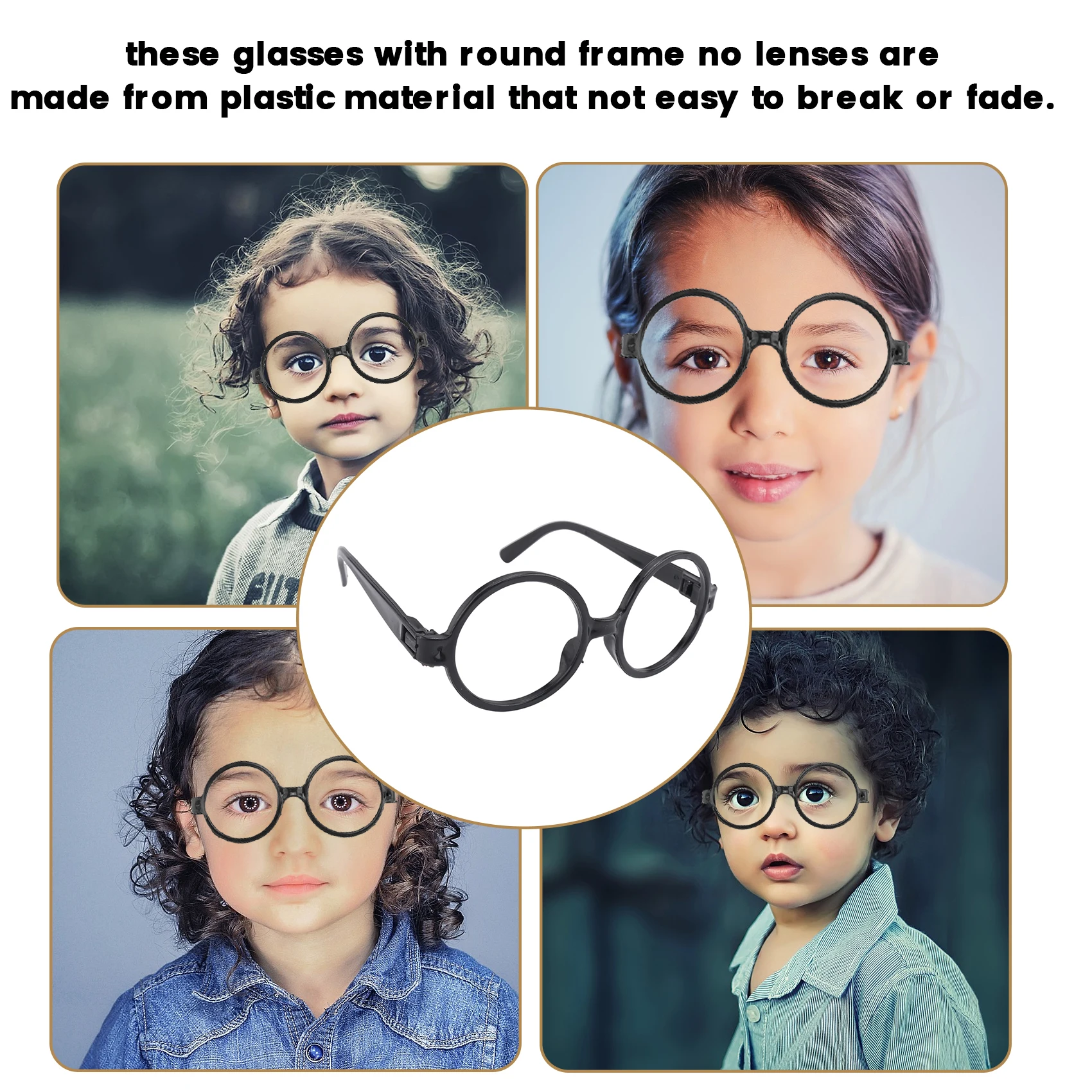 BABQ 72x Wizard Theme Party Favors Set Includes 24 Wand Pencils 24 Wizard Glasses with Round Frame No Lenses 24 Tattoos