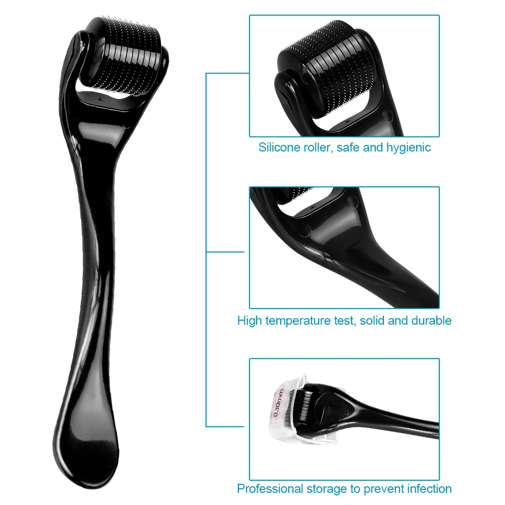 Ds 540 rolo derma para crescimento do cabelo mesoroller barba rosto titânio dermaroller cuidados com a pele micro agulha rolo dermapen