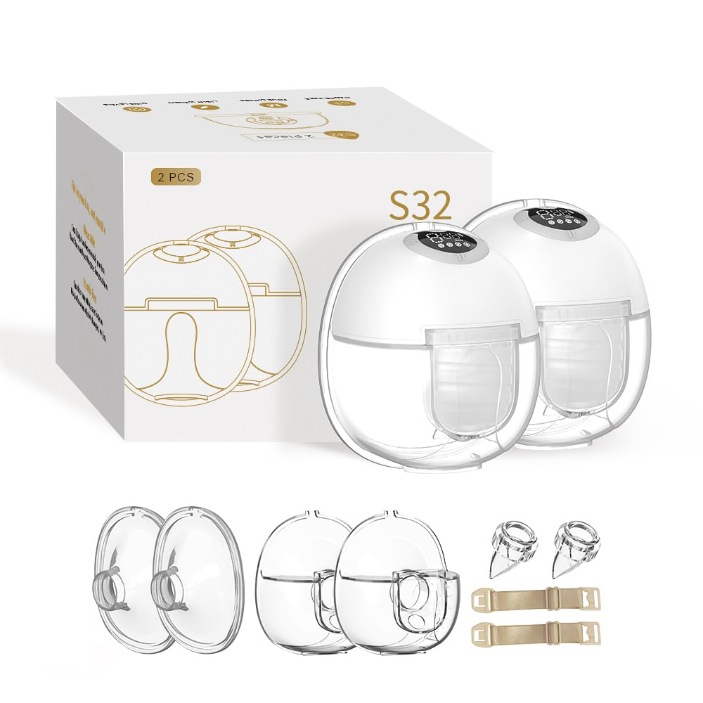S32 Tragbare kabellose Milchpumpe, Brustmassage, Lactagogue, neue verbesserte elektrische Milchpumpe, freihändig und BPA-frei