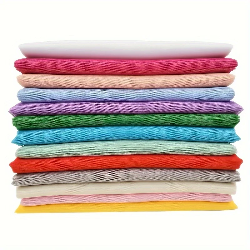30 Farben frischer Tüll-Netzstoff, weiches Kleid, Dekoration, Rock, Saum, Stoff, Schleier, Kopfschmuck, Designer-DIY-Stoff
