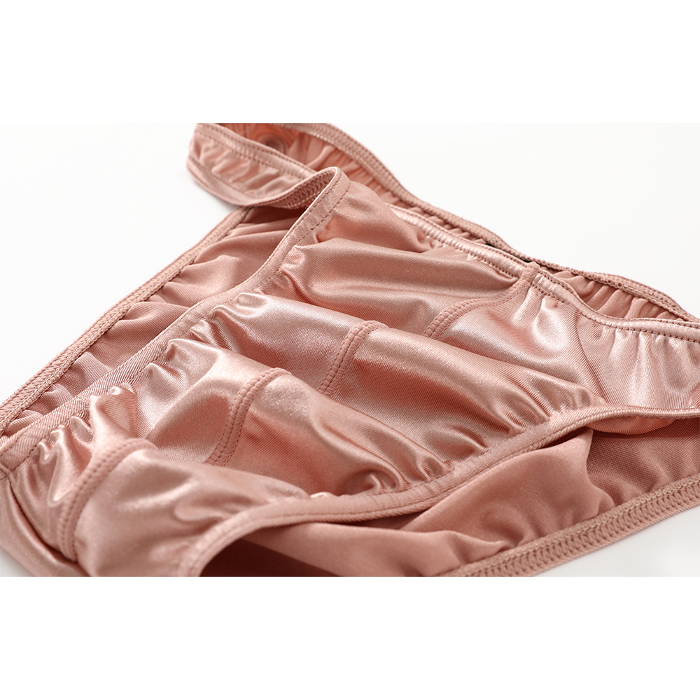 กางเกงชั้นในผู้ชายคู่ชุดชั้นในผู้ชายขนาดใหญ่กางเกงเกย์เซ็กซี่กางเกงขาสั้นคุณภาพสูงกางเกงซาติน Silky Multicolor