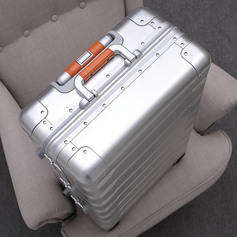 Новый тренд, полностью алюминиевый Дорожный чемодан, 20/24 дюйма, ручная сумка для мужчин и женщин, высококлассный чемодан на колесиках, Жесткий Чехол для студентов