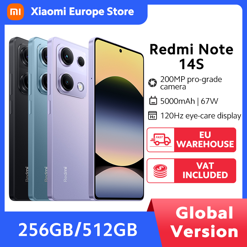 Version mondiale Redmi Note 14S MediaTek Helio G99 Ultra 200MP pro grade système de caméra Al 6.67 "AMOLED 120Hz affichage 5000mAh