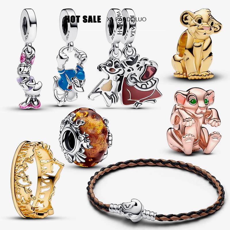2024 New in Marvel Wolverine Disney Rose Gold The Lion King Nala Charm Beads Fits Pandora Bracelet Women Pendants Jewelry Gifts