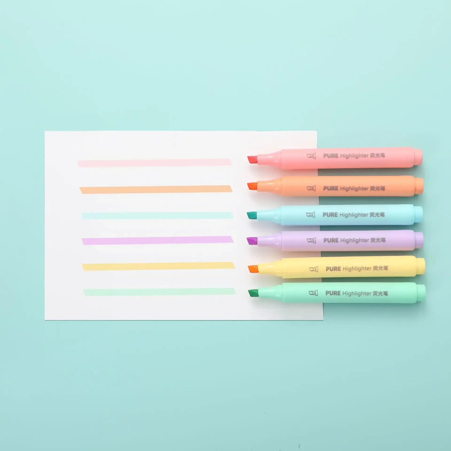 6 Teile/satz Pastell Farbe Macaron Highlighter Stift Marker Stifte Fluoreszierende Stift Zeichnung Textmarker Nette Schreibwaren Schule Liefert