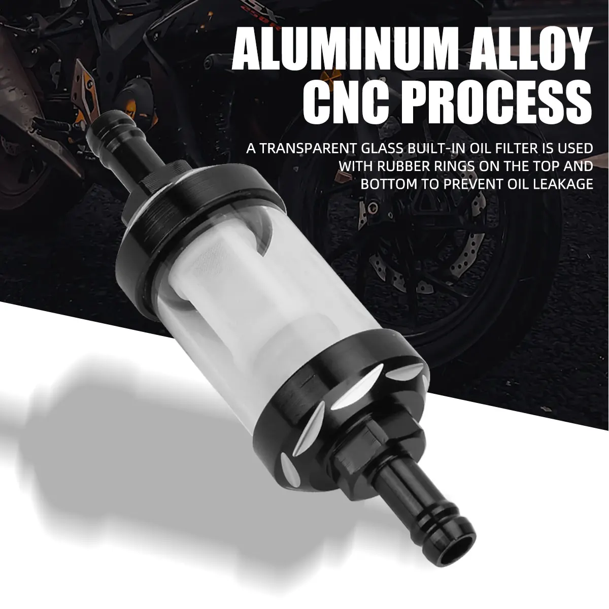 Filtro carburante universale per moto 8mm Motore in linea Carb CNC Benzina Filtro gas combustibile Filtri olio motore Accessori ATV fuoristrada