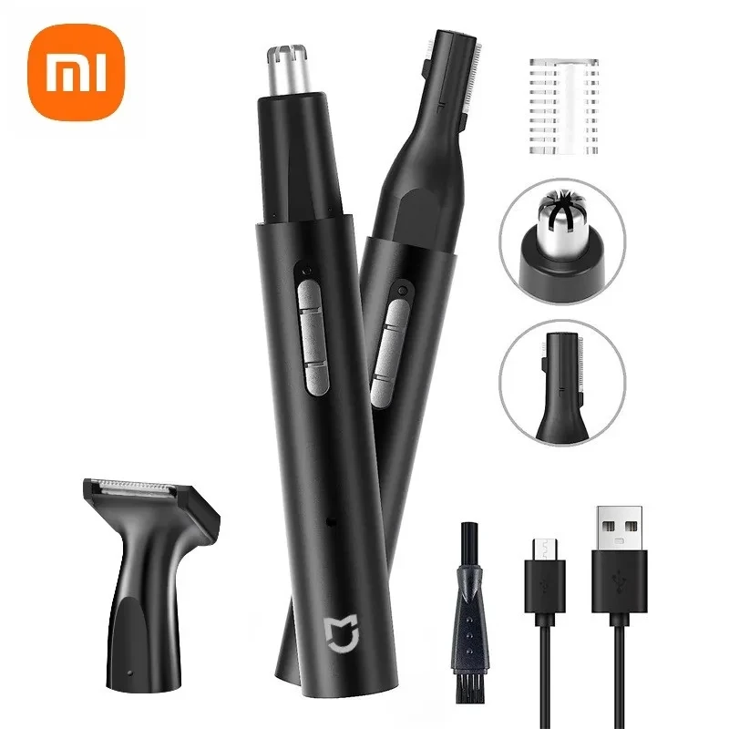 Xiaomi Mijia-cortadora de pelo eléctrica para nariz y orejas para hombres, afeitadora indolora recargable, costillas, cejas, barba, 3 en 1