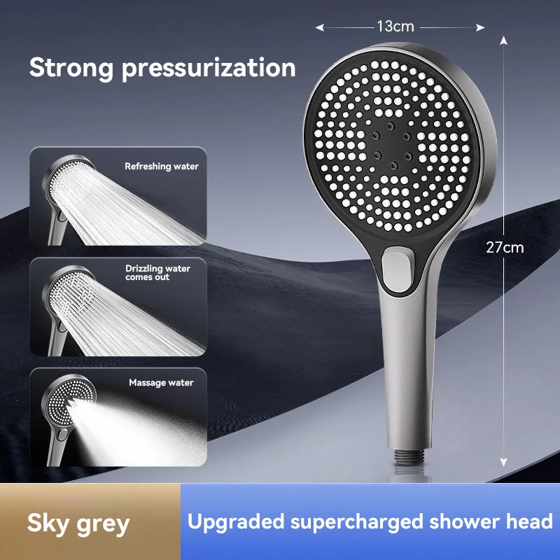 Xiaomi Original Shower Head, Large Panel Booster Shower Set, Water Output, 3-Speed Adjustment, Home Bathroom Facilities