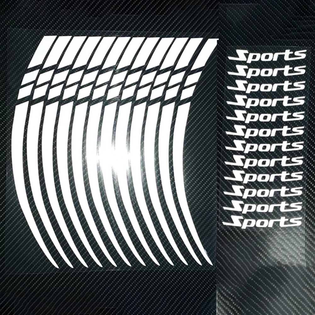 12 個オートバイ自転車ホイールリムストライプ反射 18-21 インチホイールデカールテープステッカーオートバイ車のタイヤデカールトリムストリップ