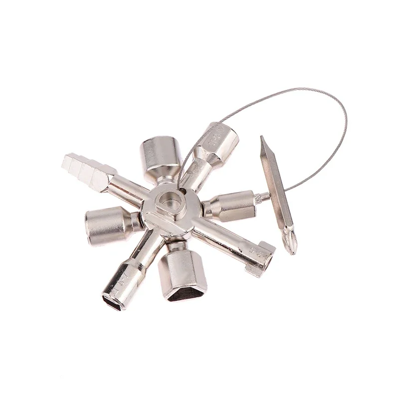 10 in 1 Multifunctional Triangular Wrench Practical Portable Repairing Door Electric Control Box Radiator Elevator Valve Faucet