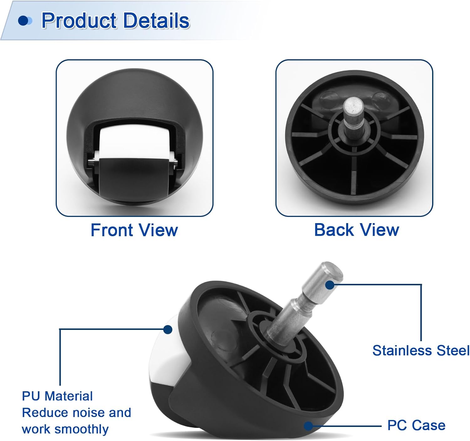 Ensemble de roulettes de roue avant pour aspirateur Robot iRobot Roomba série 500 600 700 800 900 i7 E5 E6, accessoires antidérapants