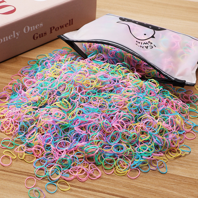 500/1000/2000pcs Ragazze Colorate Usa E Getta Elastico Legami Dei Capelli Della Fascia Per Bambini Coda di Cavallo Titolare Fasce Per Bambini Accessori Per Capelli