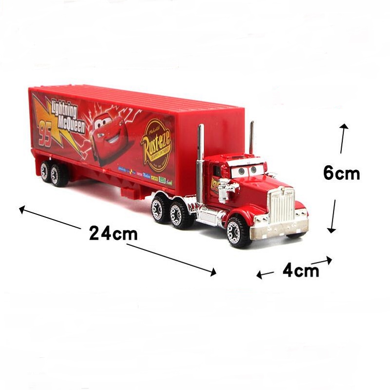 7–6 Stück Set Disney Pixar Auto 3 2 1 Lightning McQueen Jackson Storm Mack Truck 1:55, Druckguss-Metallautomodell, Spielzeugjunge, Weihnachtsgeschenk