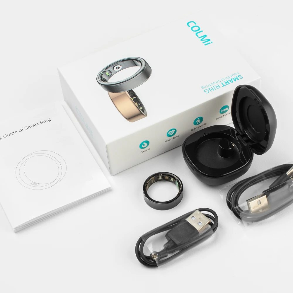 Anillo inteligente COLMI R09 2024 para hombres y mujeres, monitoreo del oxígeno en sangre y frecuencia cardíaca, resistente al agua 5ATM y IP68 para Android iOS