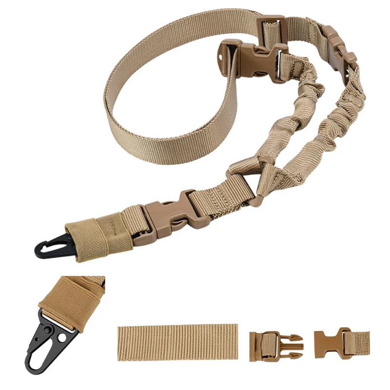 Cinto de arma de tiro, acessórios de caça, equipamento tático, ponto único, alça de ombro, rifle, corda, cinto com fivela de metal