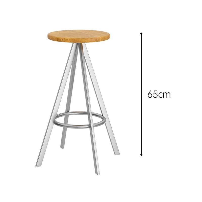 Nordic Modern Bar Stools with Round Seat  Luxury Counter Height Kitchen Island Stools for Home Bar & Restaurant Bar Furniture