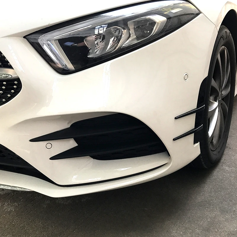 2 個車のフロントリアバンパーサイドエアベントスプリッタースポイラーカナード車のサイドベントトリムスポイラーカナードスプリッターカーアクセサリー