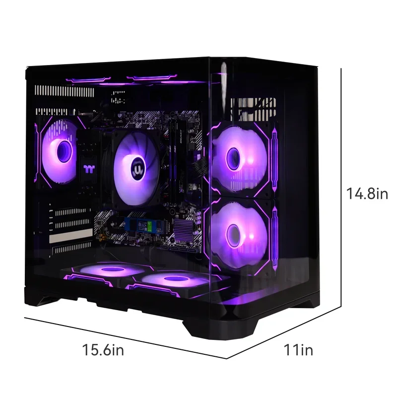 MAGIC Gaming Desktop AMD Ryzen 5 5500GT 3.9GHz 16GB(8G*2) DDR4 3200 1T NVME SSD ARGB 7 Fans Win 11 Home Gamer Desktop WIFI6