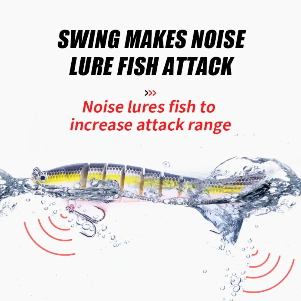Sinking Wobblers เหยื่อตกปลา Multi Jointed Swimbait Hard เหยื่อตกปลาสําหรับเบส Isca Crankbait13.5cm 19g