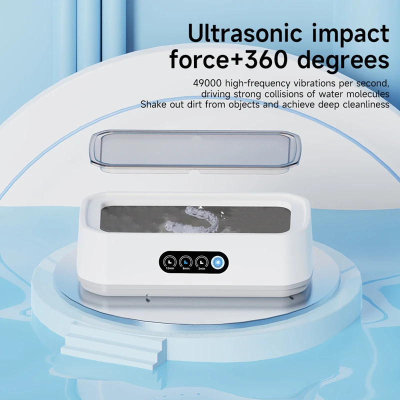 Xiaomi Ultrasonic Cleaner 650ML ขนาดใหญ่ความจุ Fast ที่มีประสิทธิภาพเครื่องประดับรั้งแว่นตาเครื่องประดับทําความสะอาดเครื่องใช้ในครัวเรือน