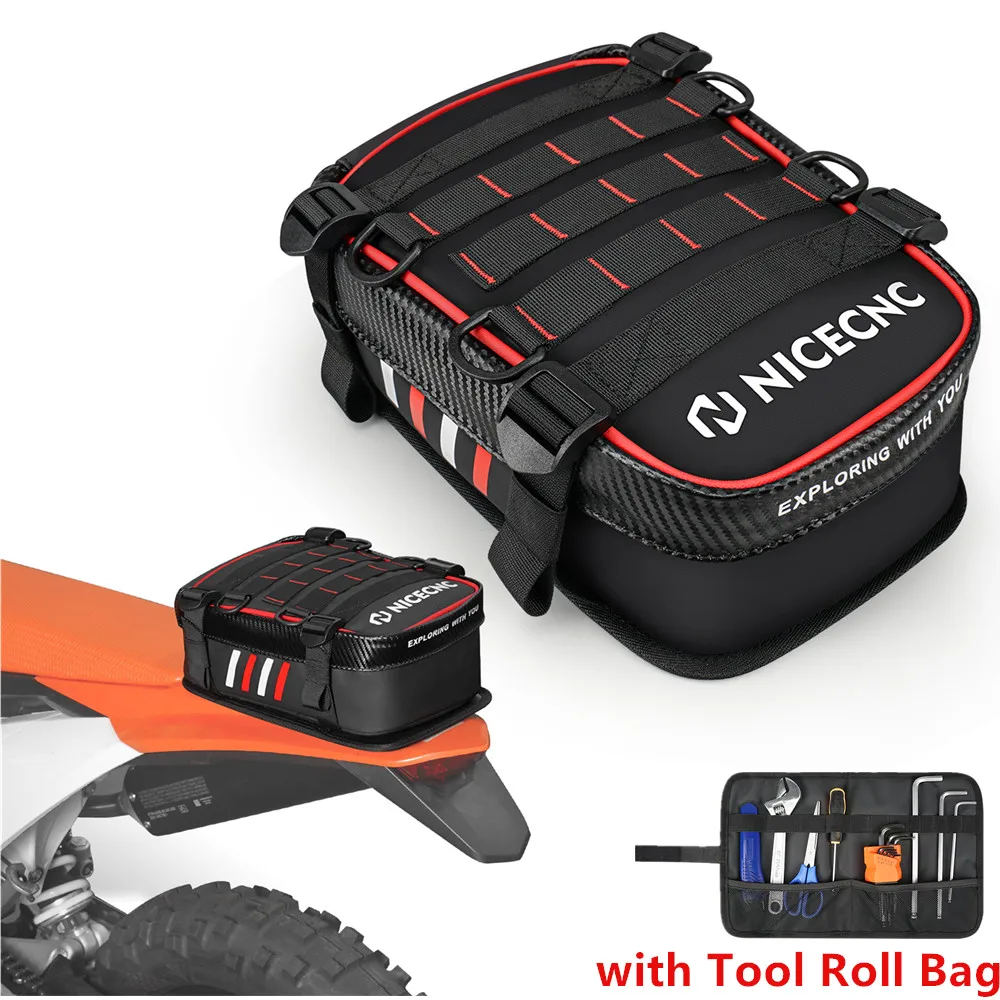 NICECNC-Bolsa de guardabarros trasero para motocicleta, paquete de guardabarros impermeable con bolsa de herramientas para KTM 1290 Super Duke R EXC350F