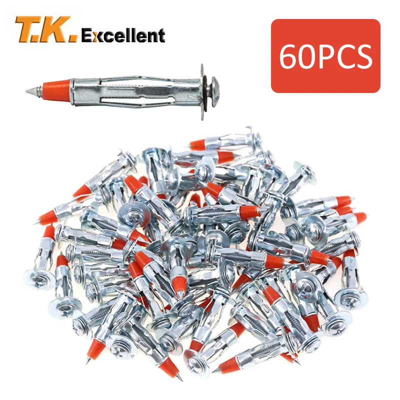 Kit de tornillos de anclaje de pared de accionamiento hueco, pasador de enchufe de cavidad de yeso para placas de yeso, de alta resistencia pistola co2 arma metal tacos pared para tornillos pladur anclaje hueco
