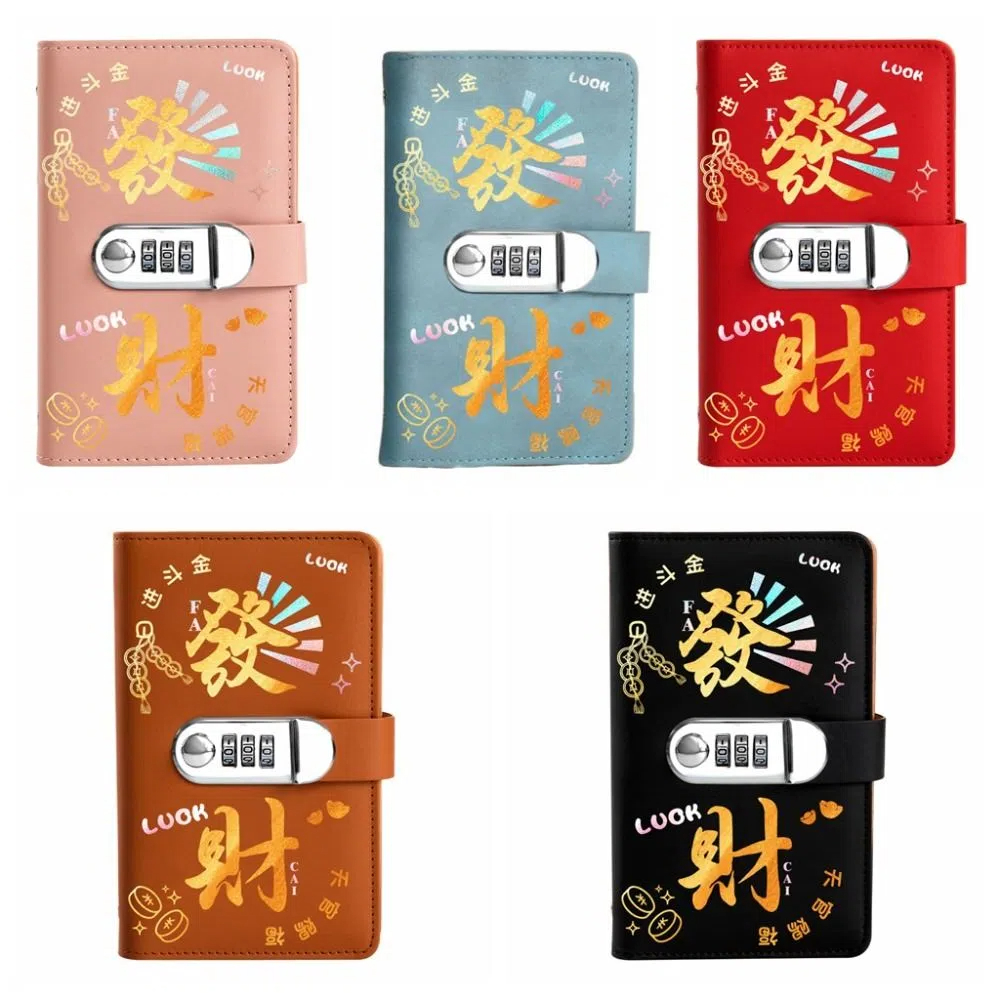 50Sheets Saving Money Binder Portable PU Leather Planner Organizer Savings Handbook Cash Envelopes Budget Binder with Lock