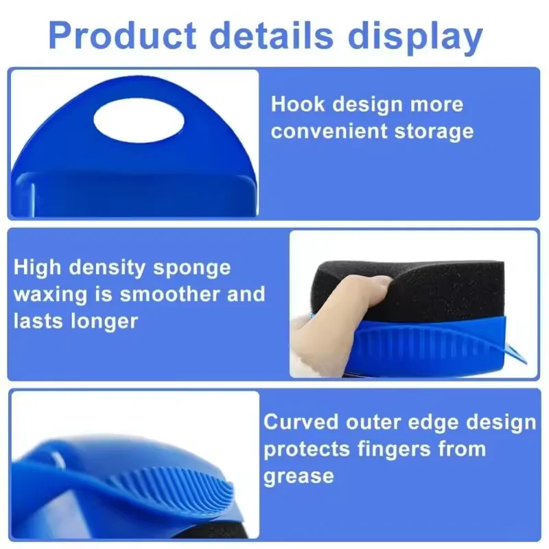 ล้อรถขัดแว็กซ์ฟองน้ําแปรง ABS ซักผ้าทําความสะอาดยาง Contour Dressing Applicator Pads รายละเอียดอุปกรณ์เสริม