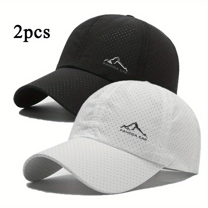 Gorras de béisbol con bordado de gota de agua cruzada Simple Unisex, sombrero informal ajustable para exteriores, sombrero protector solar, primavera y otoño