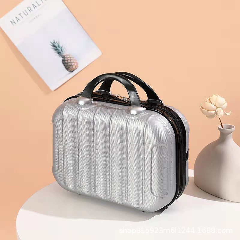 女性のための14インチの化粧品ケース,小型のポータブルトラベルケース,バスルームと旅行のための収納ボックス