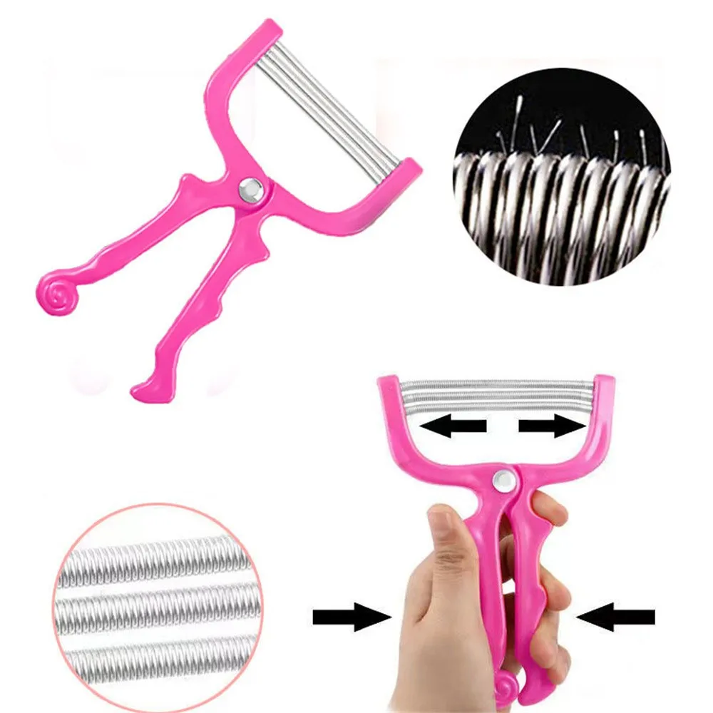 Female Face Scraper epilator Handheld Spring Roller Female Hair Mustache Hair Removal Beauty Cleaning Reusable Depilation Tools