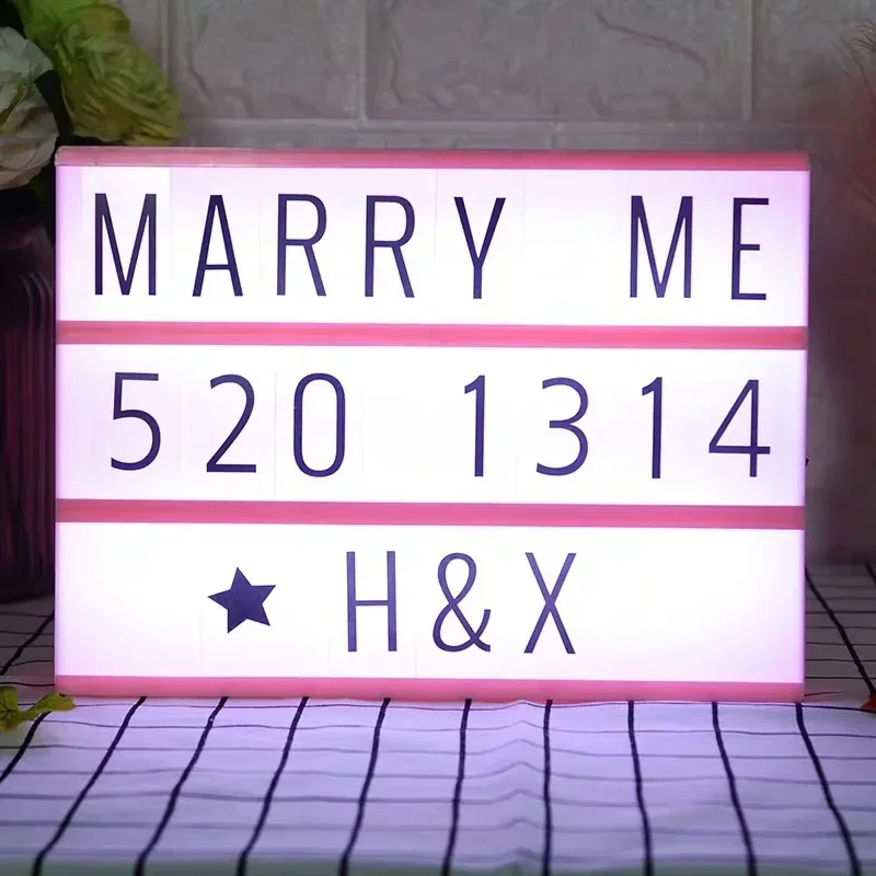 A4 LED Brief Licht Box Buchstaben DIY Kreative Nachtlichter Batteriebetriebene Leuchtkasten