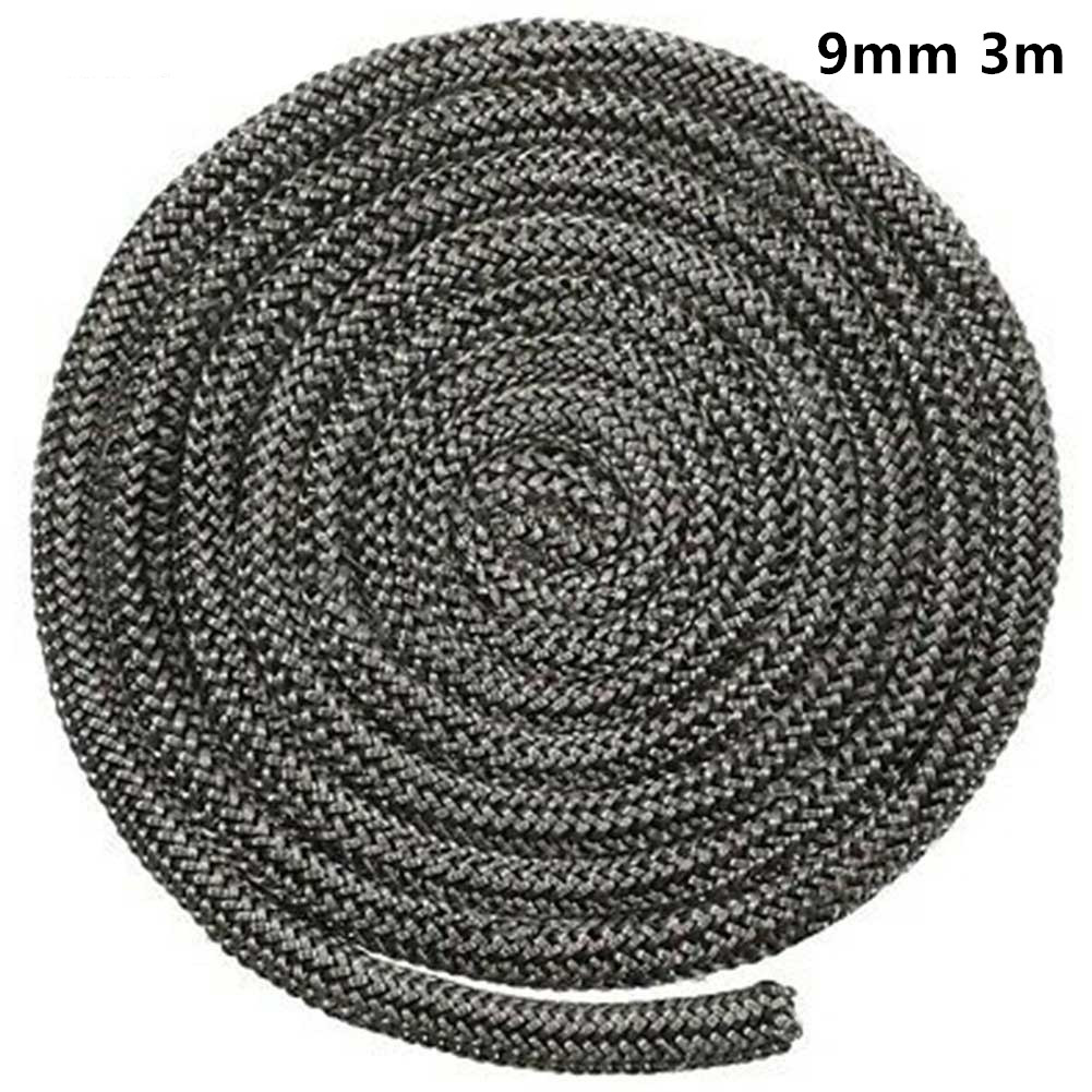9/14/16 ミリメートルストーブドア暖炉コード薪ストーブシールロープグラスファイバー高温黒ガスケットコード 2 メートル