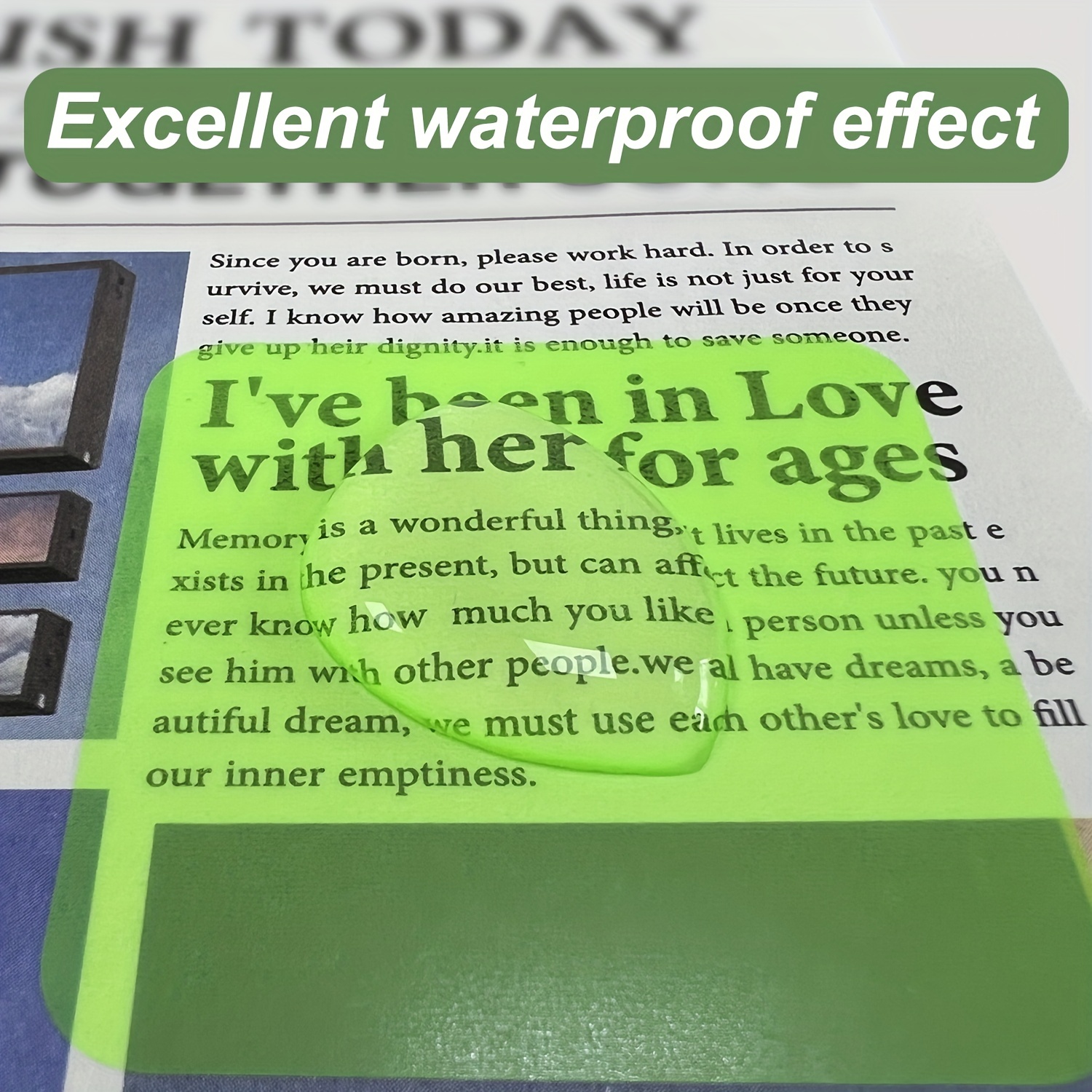 8 PadsWaterproof Self-Adhesive Transparent Sticky Notes Translucent Sticky Notes For School Office Supplies 160 Sheets Assorted