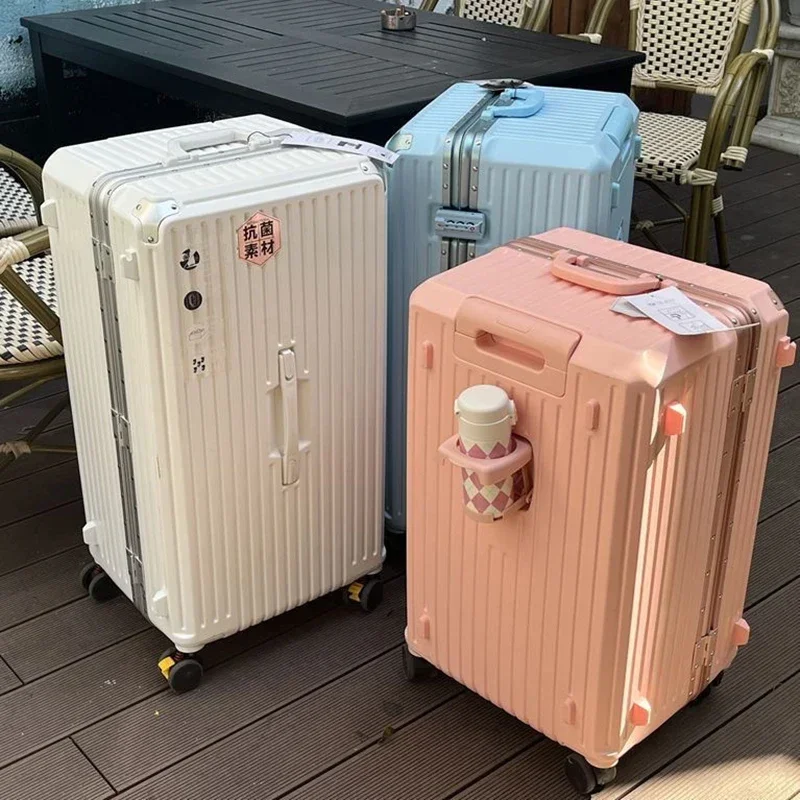 男性と女性のための大容量ローリングケース,アルミニウムフレーム付きスーツケース,22インチ,24インチ,26インチ,28インチ,30インチ