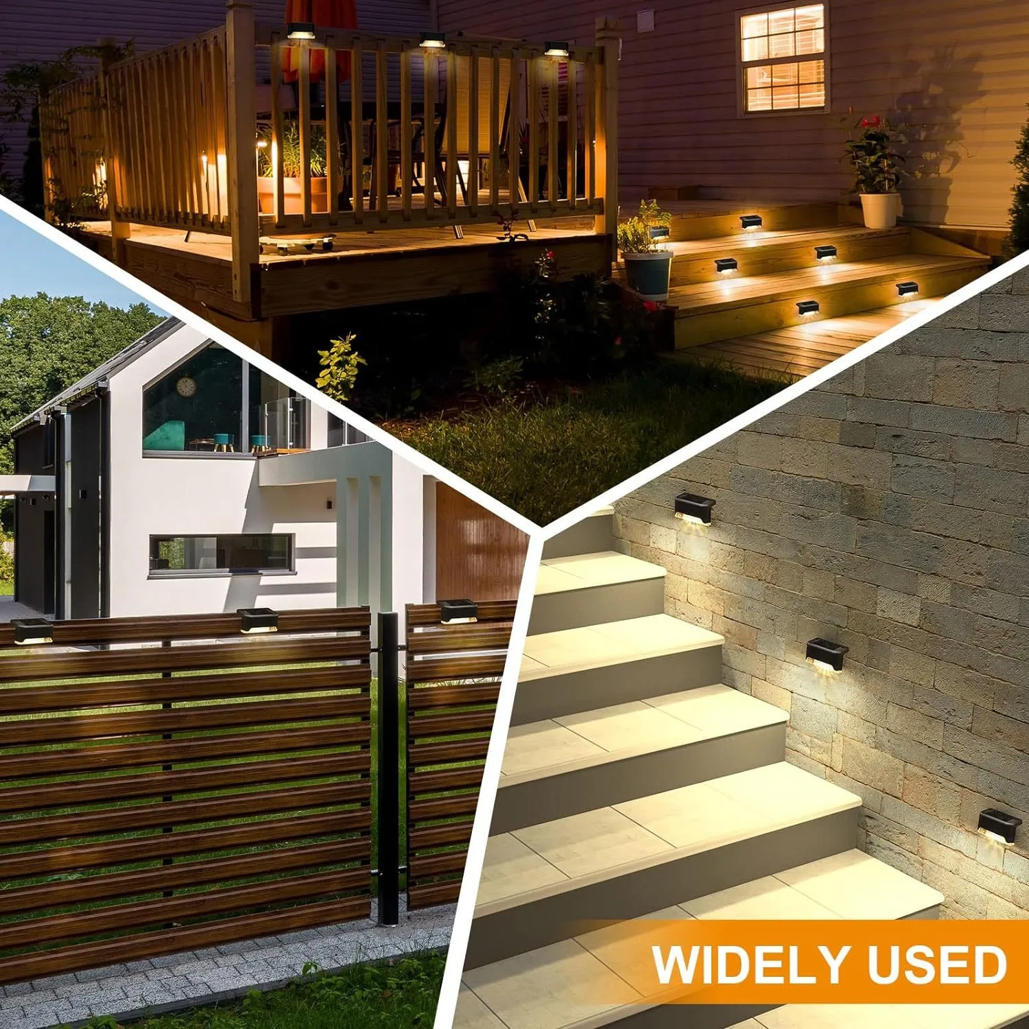 4-32 Pack LED Solar Step Lamp Path Stair Outdoor Garden Lights Wodoodporna dekoracja balkonowa do oświetlenia schodów Patio Stair Fence Light ﻿