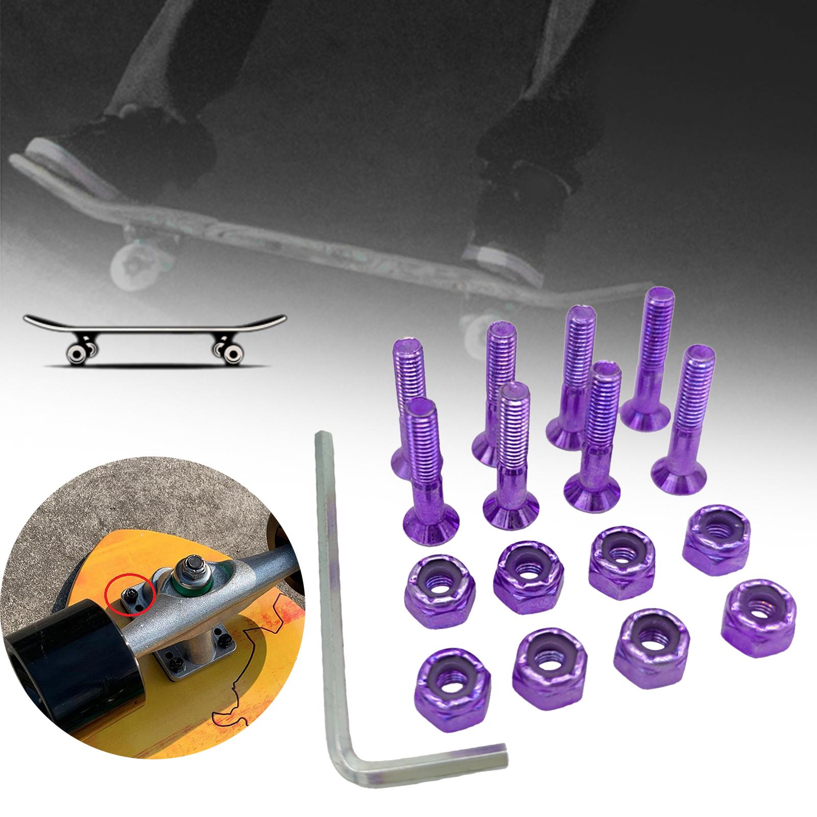 Set skateboard screws skateboard hardware track nuts skate screw bolts