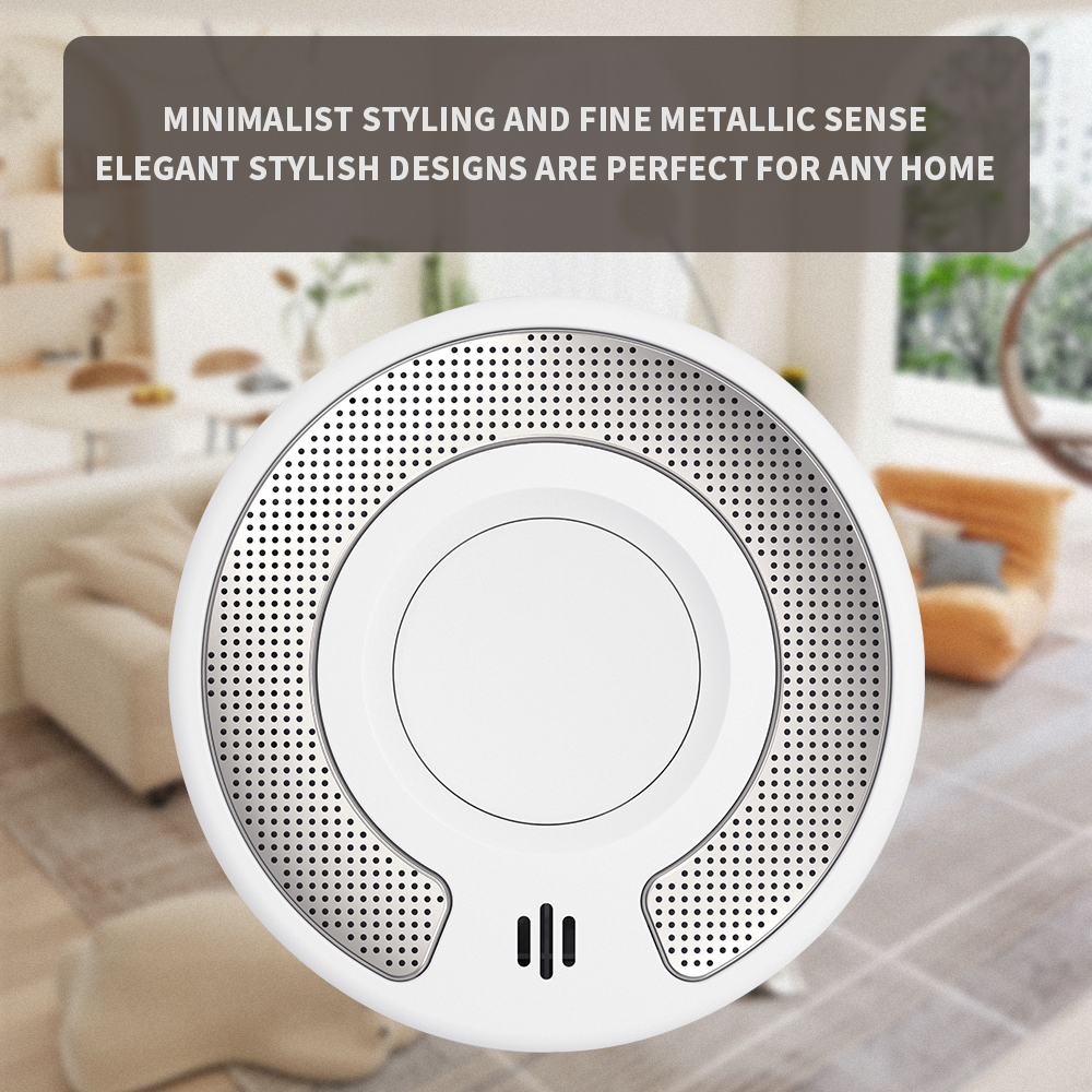 Rilevatore di fumo e CO 2 in 1, allarme combinato di fumo e CO con batteria da 10 anni, conforme a CE/UKCA/UL
