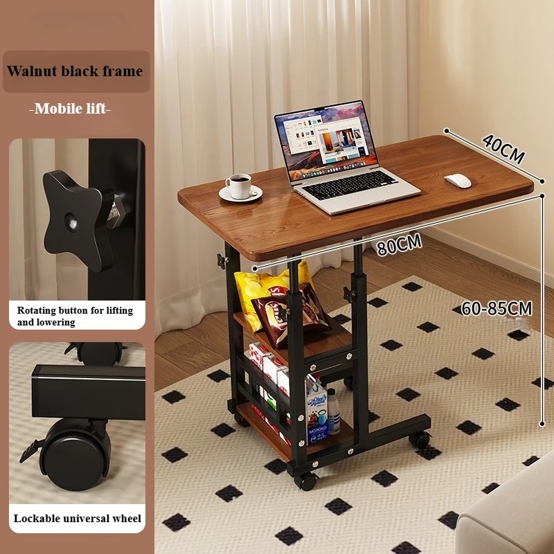Multi-Functional Small Desk for Bedroom/Dorm/Home Office, Space-Saving Study Table for Students & Lazy Person​