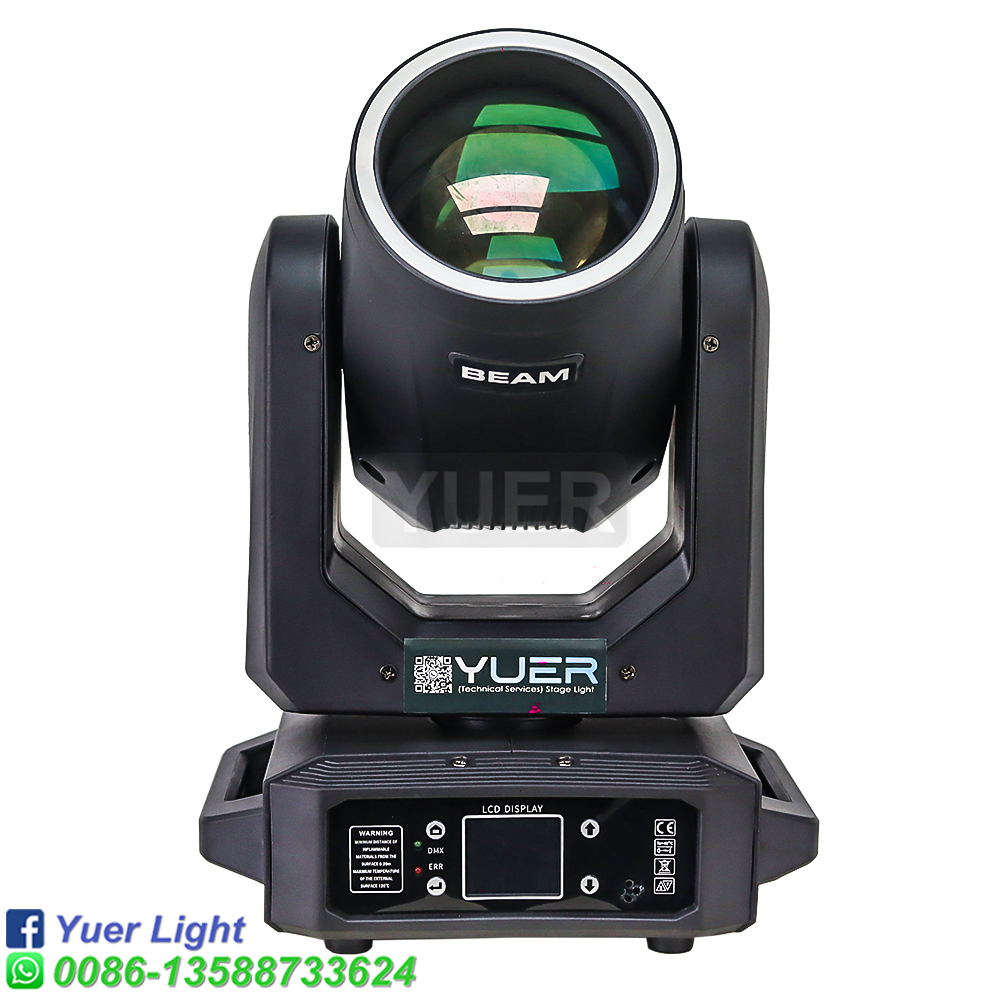 4 ชิ้น 200 วัตต์ LED แหวน Beam Spot Moving Head Light 18 หมุนปริซึม Rainbow Effect DMX512 Disco Party Club Stage ไฟ