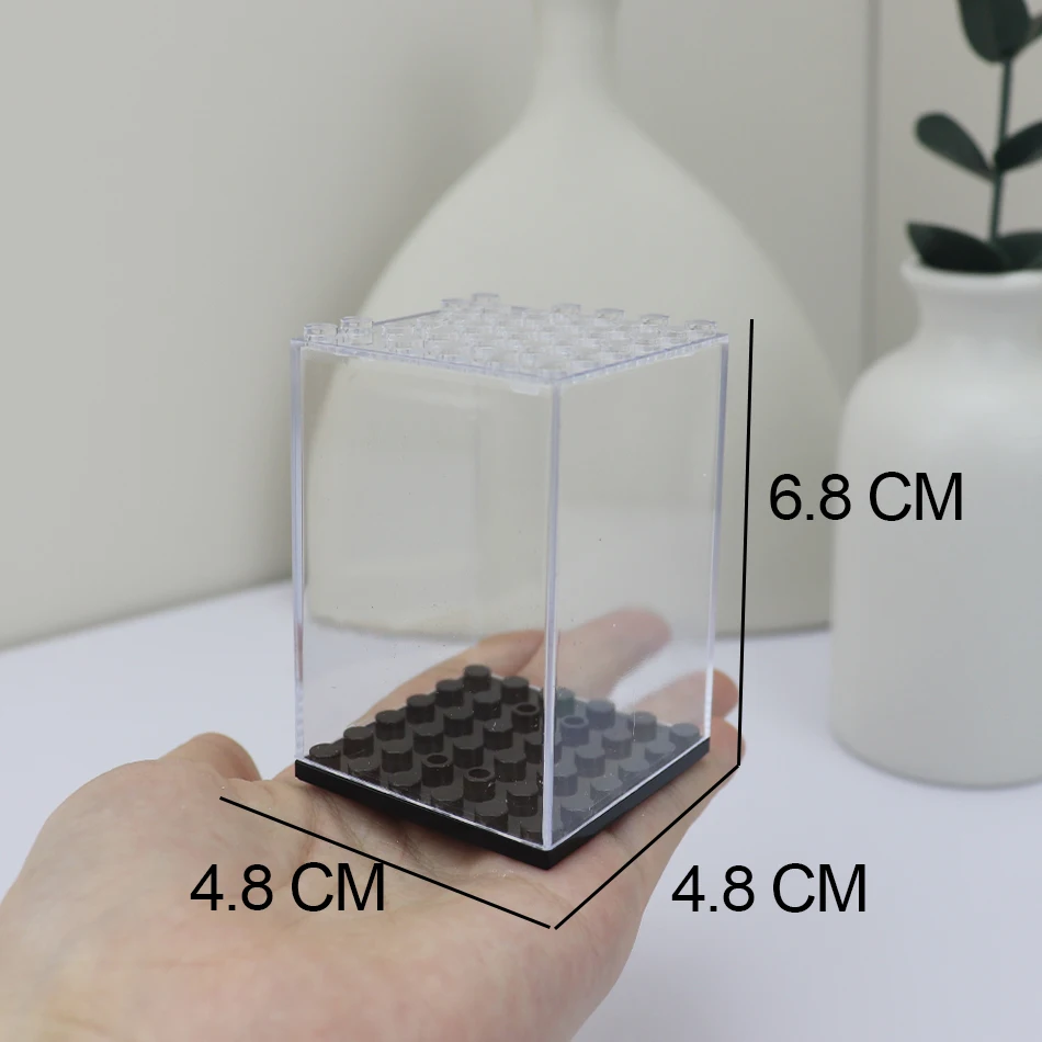 3 ขั้นตอนกันฝุ่นอะคริลิคตัวเลข City รถคอลเลกชันกล่อง Building Block Storage Plexiglass ตู้โชว์ของเล่นเด็ก