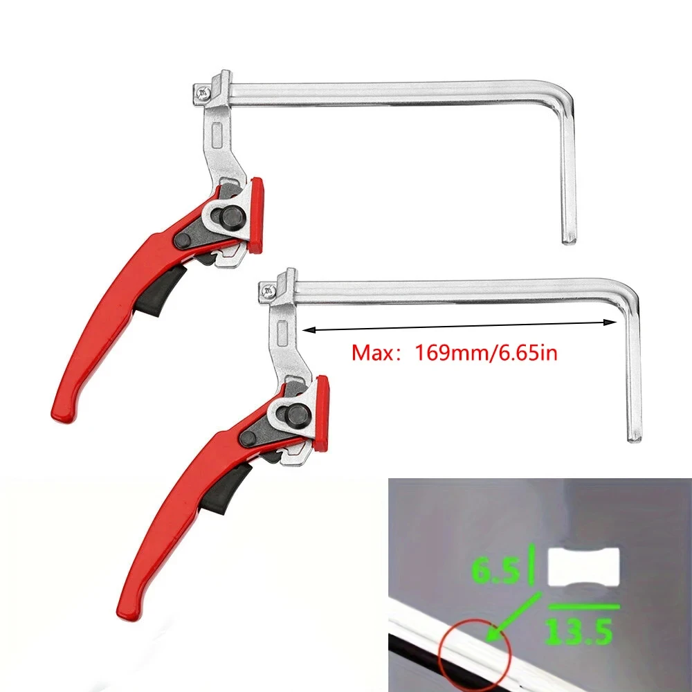 Pince à cliquet pour rail de guidage, pince F de travail de calcul, serrage rapide pour MFT et système de rail de guidage, outil à main, 160x60mm, 2 pièces