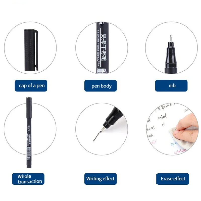 4/10 Cái Khô Tẩy Xóa Dấu Siêu Mịn Đầu, 0.5Mm 3 Màu Xong Xóa Được Viết Bảng Trắng Dấu Dành Cho Trẻ Em, Trường Học, Văn Phòng Kế Hoạch Bảng Trắng