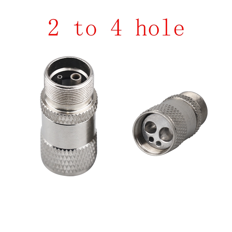 ทันตกรรม Turbine Handpiece อะแดปเตอร์ 4 หลุม 2 หลุมเปลี่ยนสําหรับ Handpiece ความเร็วสูงอะไหล่เครื่องมือท่อ