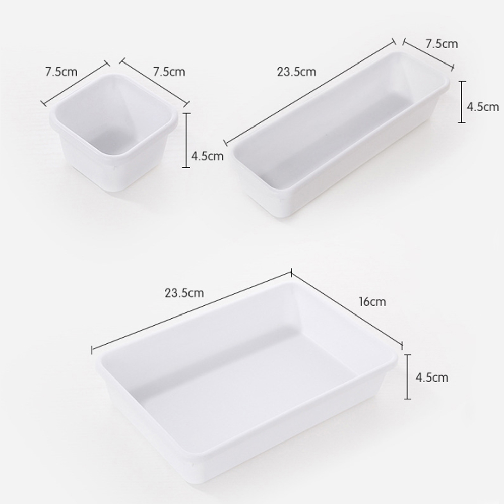 8 teile/satz Einstellbare Schublade Organizer Box Tabletts Make-Up Kosmetik Kleinigkeiten Teiler Halter Küche Badezimmer Schrank Schmuck Box